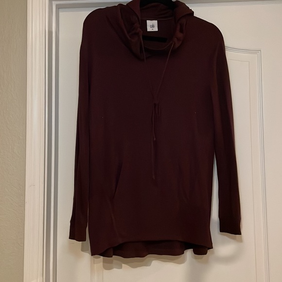CAbi Style #3625 Hype Cozy Maroon Burgundy Bordeaux Hoodie xSmall Soft - Picture 3 of 3